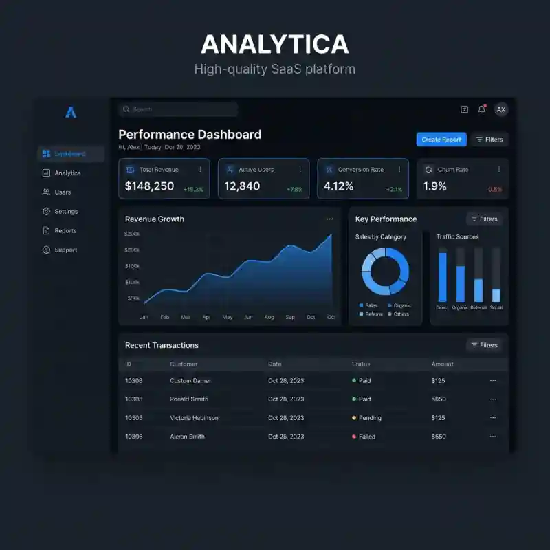Dashboard features preview